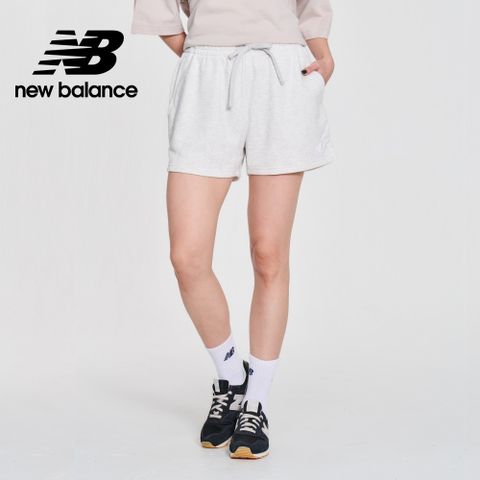 NEW BALANCE 刺繡小LOGO棉質短褲_女性_淺灰色_WS41500AHH