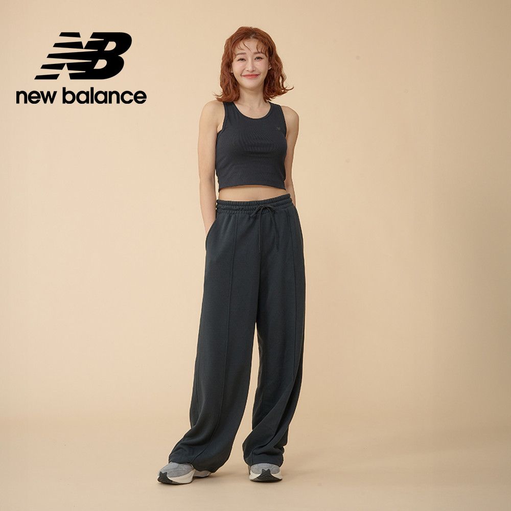 NEW BALANCE [New Balance]修身長腿棉質寬褲長褲_女性_黑色_WP43533BK