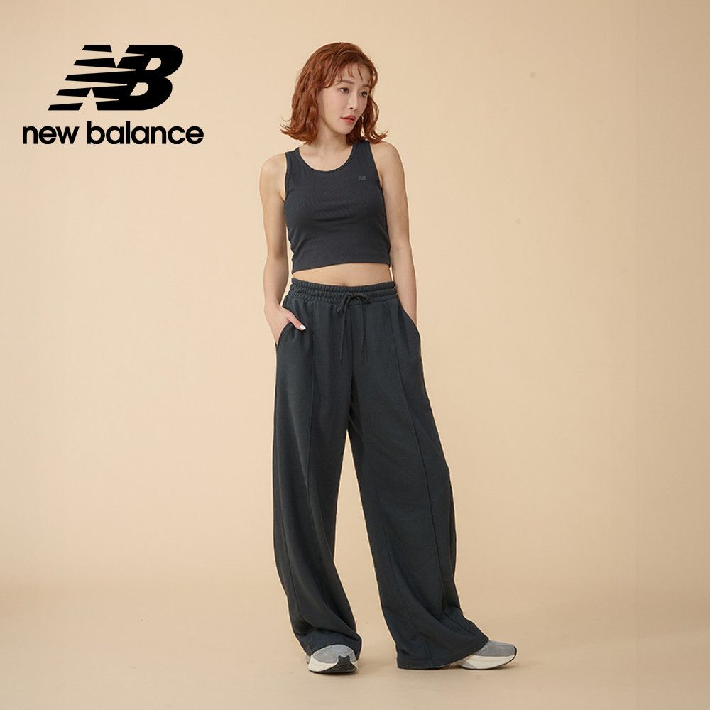 NEW BALANCE [New Balance]修身長腿棉質寬褲長褲_女性_黑色_WP43533BK