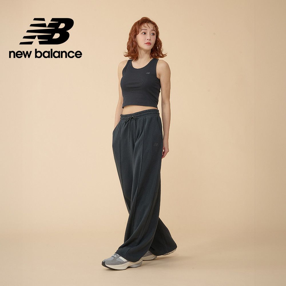 NEW BALANCE [New Balance]修身長腿棉質寬褲長褲_女性_黑色_WP43533BK