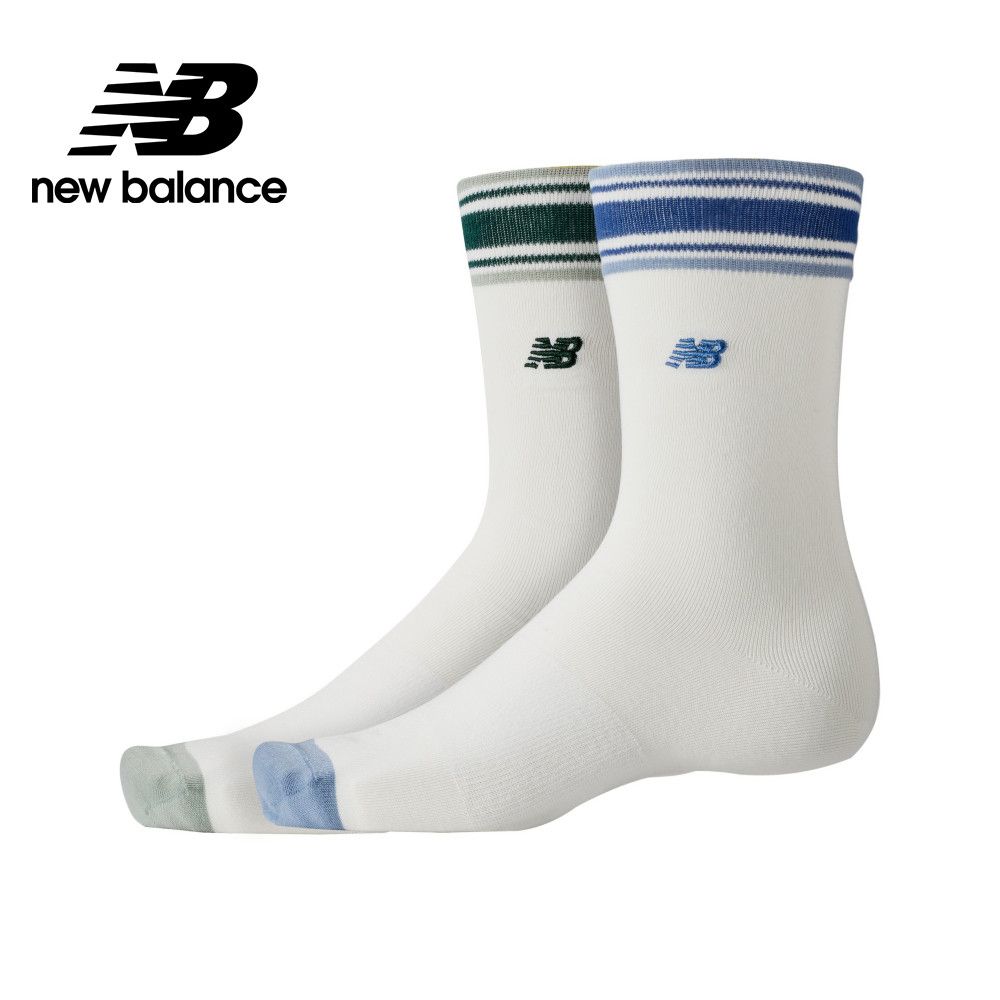 NEW BALANCE [New Balance]條紋中長襪二入組_中性_藍/綠_LAS47162AS2