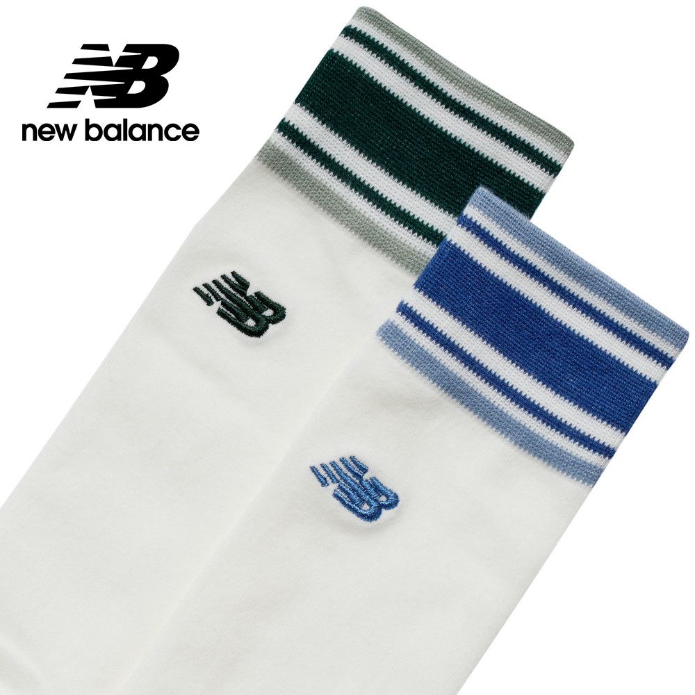 NEW BALANCE [New Balance]條紋中長襪二入組_中性_藍/綠_LAS47162AS2