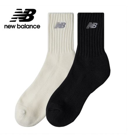 New Balance 紐巴倫 [New Balance]舒適棉質襪二入組_中性_白/黑_LAS51132AS1