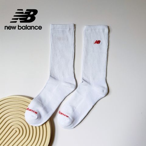 [New Balance]刺繡LOGO舒適棉襪_中性_白色_LAS51261WT
