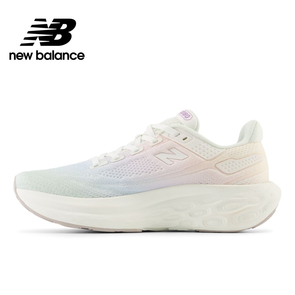 NEW BALANCE 慢跑鞋_奶油/淺粉紅/淺藍_女性_W1080X13-D楦