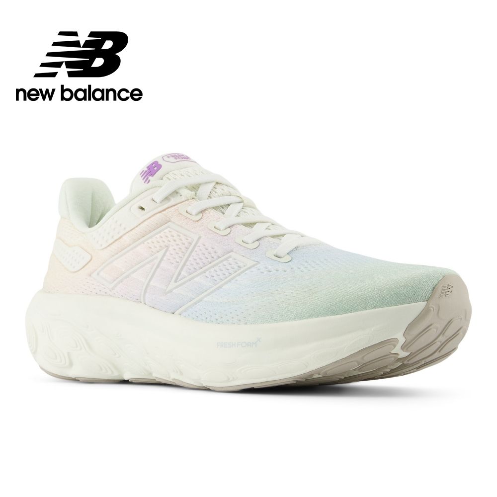 NEW BALANCE 慢跑鞋_奶油/淺粉紅/淺藍_女性_W1080X13-D楦