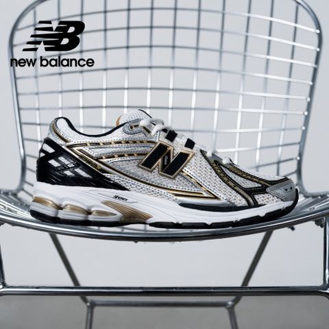(金秀賢同款)【New Balance】復古鞋_白黑金色_中性_M1906RA-D楦