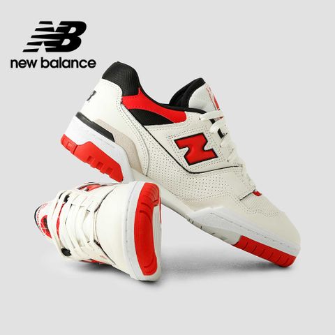 [New Balance]復古鞋_中性_白紅色_BB550VTB-D楦