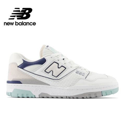 [New Balance]復古鞋_中性_白/薄荷/海軍藍_BB550WCA-D楦