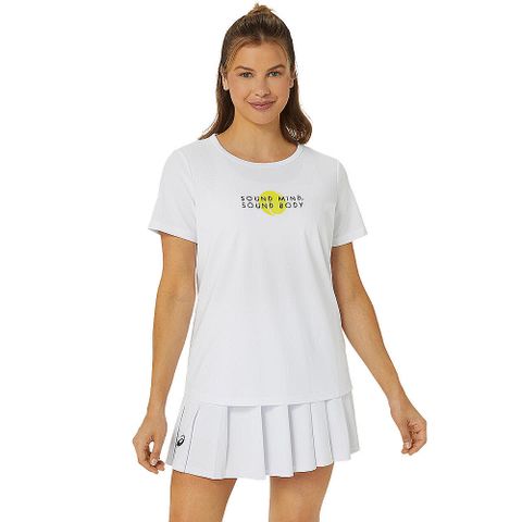 ASICS 亞瑟士 女 短袖上衣 女款  網球上衣 2042A297-100