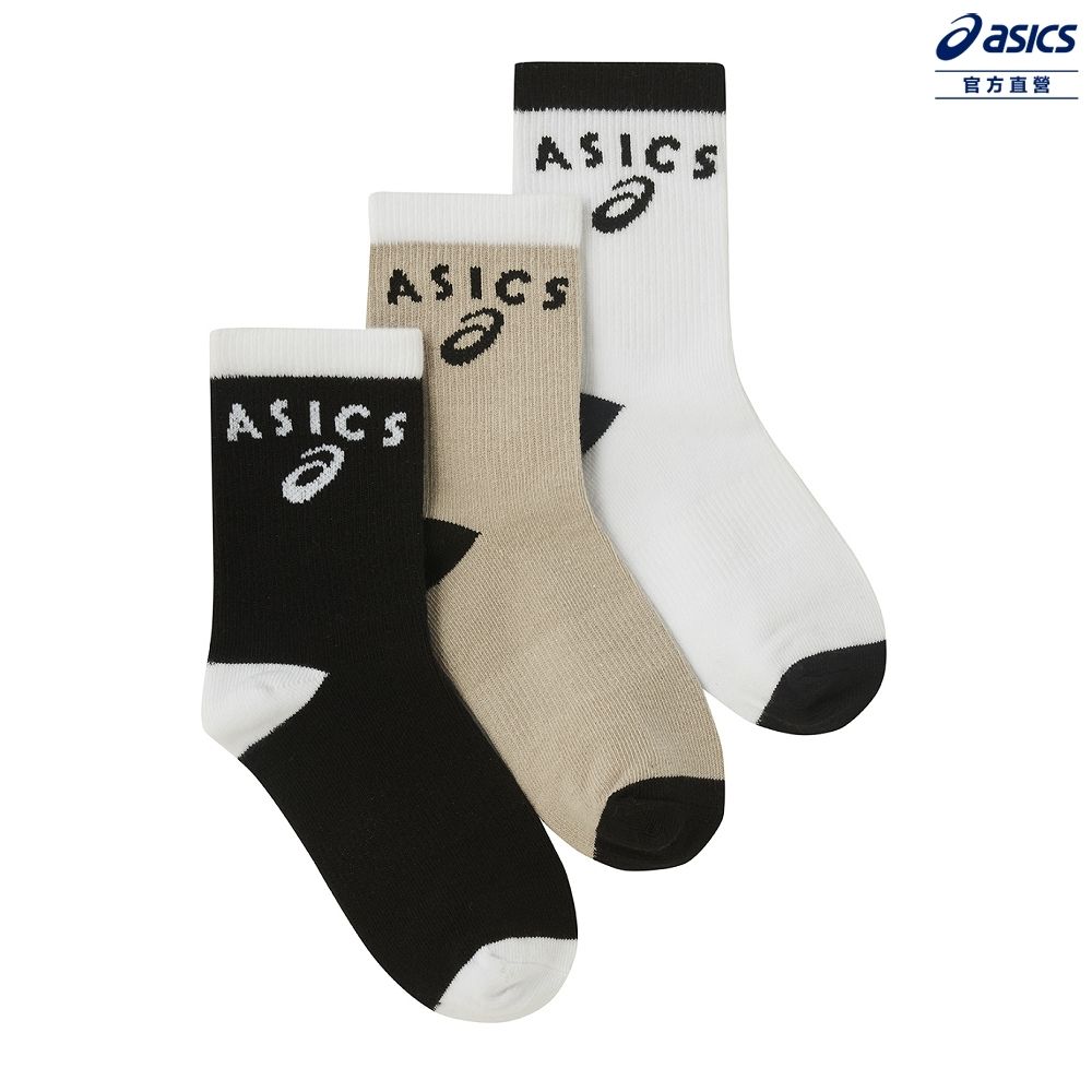 Asics 亞瑟士   童 中筒襪(三入組) 兒童  訓練配件 3034A107-001