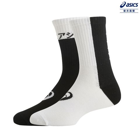 Asics 亞瑟士 兩入組中筒襪 男女中性款 訓練配件 3033C030-001