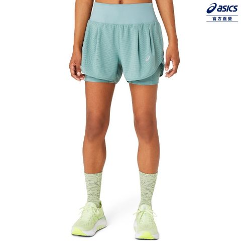 Asics 亞瑟士 ROAD 2IN1 3.5吋 短褲 女款 ACTIBREEZE 海外版 跑步下著 2012C975-301