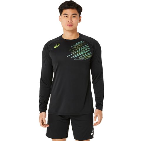 ASICS 亞瑟士 長袖上衣 男女中性款 日本版 排球上衣 2053A188-001