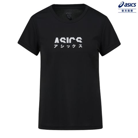 ASICS 亞瑟士 短袖上衣 女款 KATAKANA 亞洲版 跑步上衣 2012D401-001