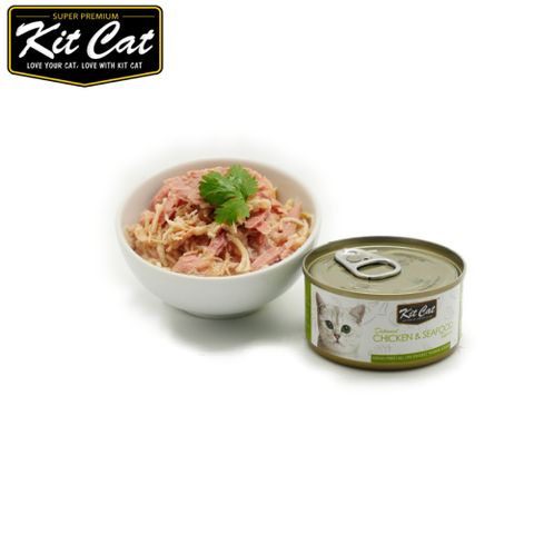 Kit Cat 貓罐-雞肉.海鮮 80g*24入