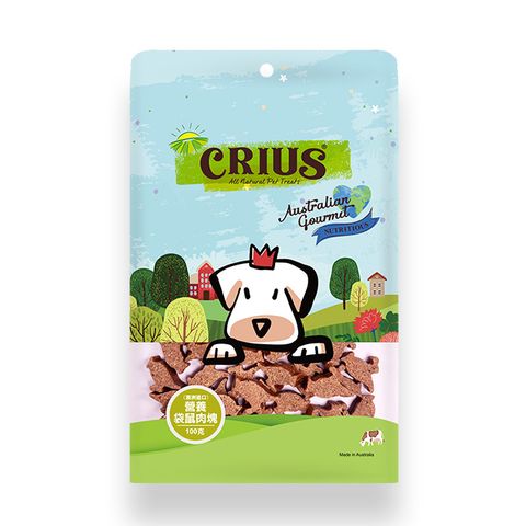 CRIUS 克瑞斯天然澳洲點心-營養袋鼠肉塊-(100Gx3包)