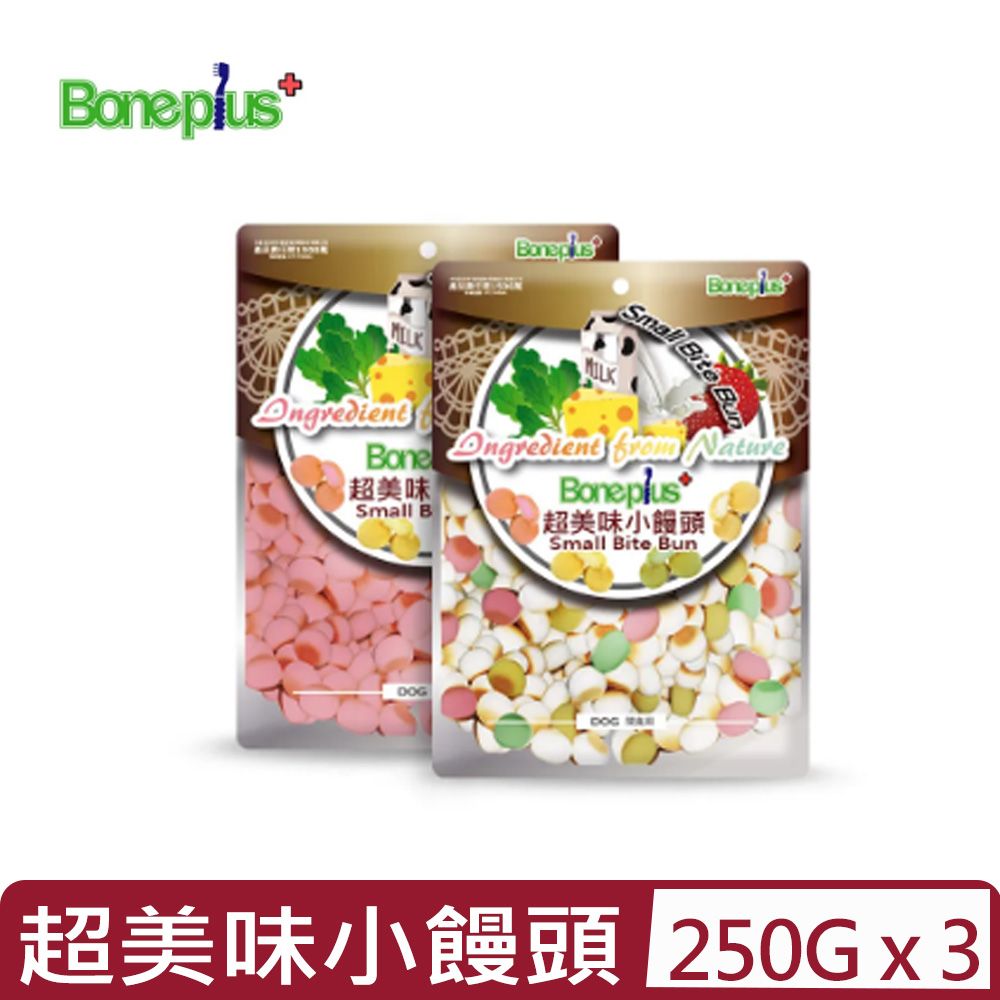 A Star Bones 【3入組】Bone Plus-超美味小饅頭-250g (5種口味)