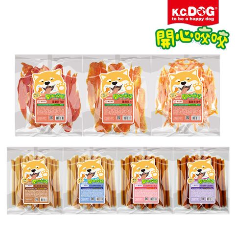 K.C.DOG 開心咬咬系列-315g / 320g / 355g / 360g X2包(犬用零食肉乾)