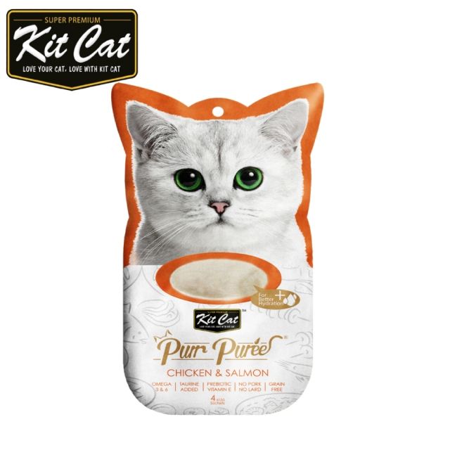 Kit Cat Kitcat呼嚕嚕肉泥- 雞肉鮭魚 60g 有效期限:2024/10/4