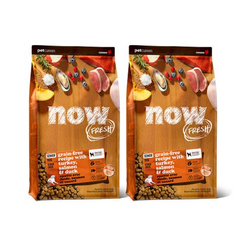 now 老犬/體控犬 鮮肉配方3.5磅 兩件組 狗狗無穀天然糧