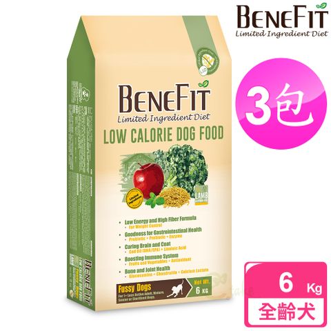 Benefit 3包箱購 L.I.D. 體態犬糧 6kg 羊肉糙米配方