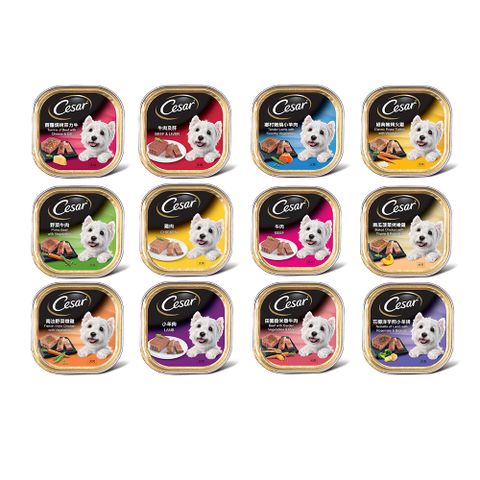 【Cesar西莎】精緻/風味餐盒 100g*24入 寵物/狗罐頭/狗食