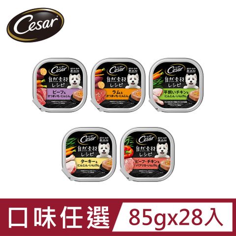 【Cesar西莎】自然素材餐盒 85g*28入 寵物/狗罐頭/狗食