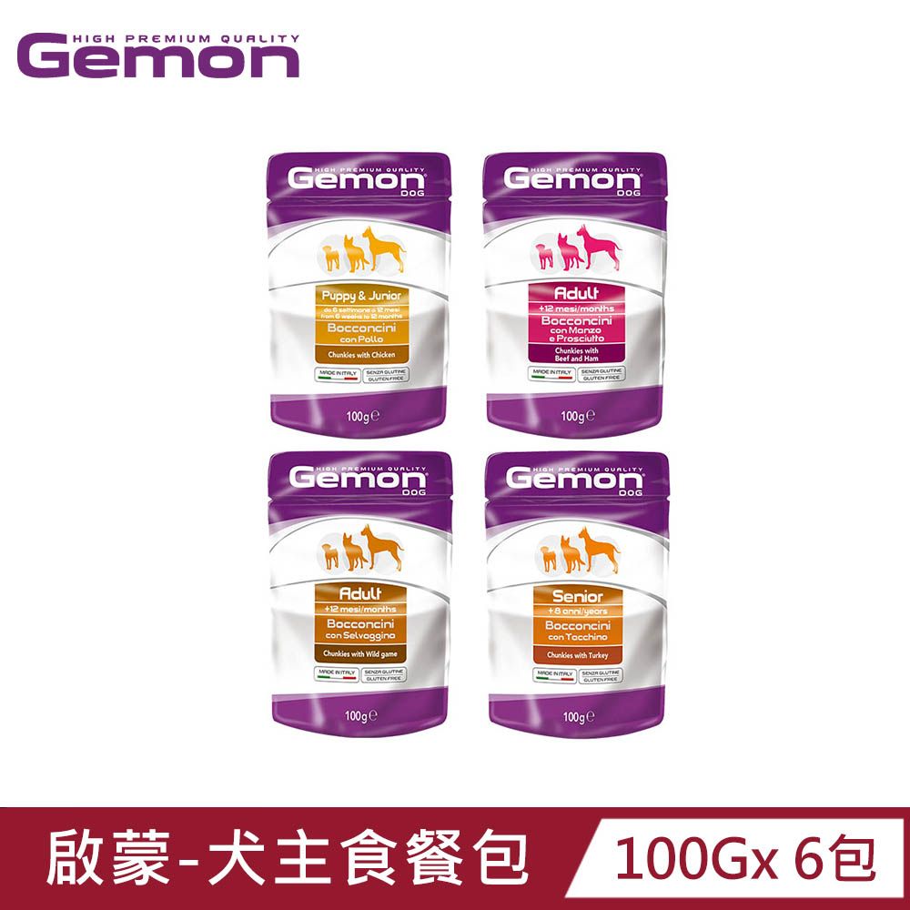 Gemon 啟蒙 義大利犬主食餐包100g(6入)