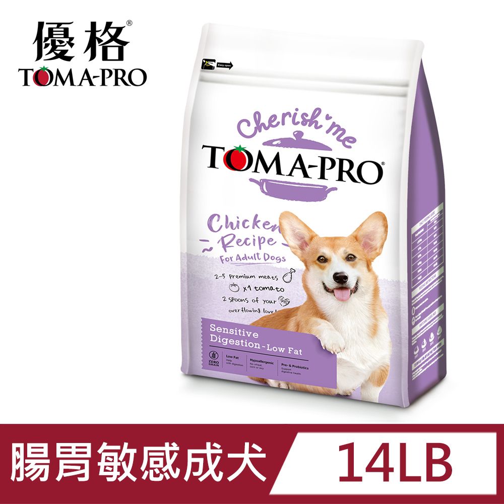 TOMA-PRO 優格 親親 成犬 腸胃敏感低脂配方 14LB(到期日: 2024/10/01)