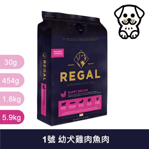 REGAL 芮格爾 RD1 幼犬 雞肉&魚肉 1.8kg  天然犬糧 狗飼料