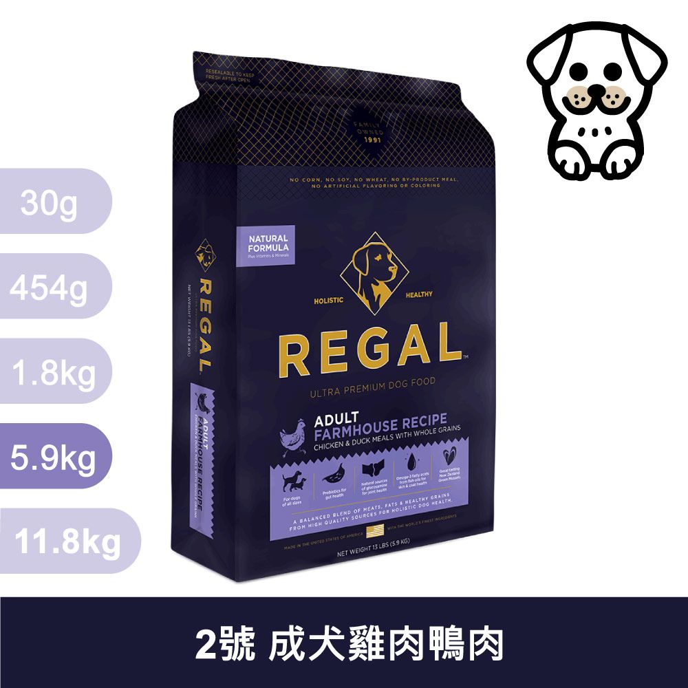 REGAL 芮格爾 RD2 成犬 雞肉&鴨肉 5.9kg