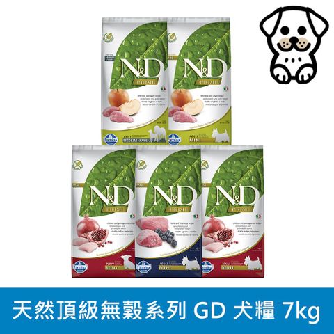 【Farmina 法米納】N&D 天然頂級無榖系列（GD）犬用 7kg (狗飼料)