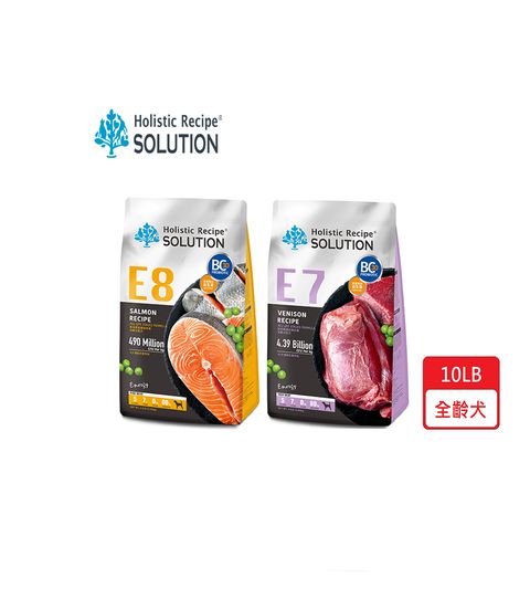 SOLUTION 耐吉斯 _ Energy能量碗系列 E7 E8 全齡犬 鹿肉/鮭魚肉 狗飼料10磅(4.54kg)