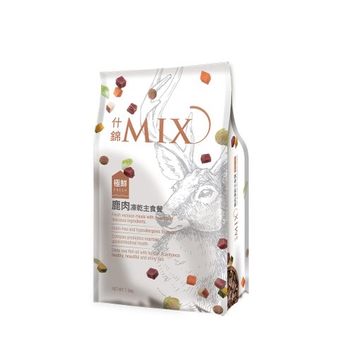 【MIX 什錦】鹿肉凍乾主食犬餐 1.5kg