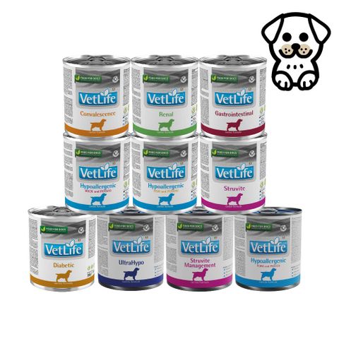 Farmina 法米納 VetLife 天然處方系列（FD）犬用 300g 6入 (主食處方罐)