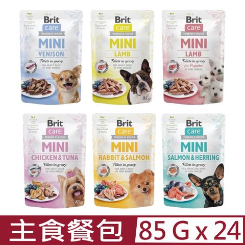 Brit 咘莉 【24入組】-小型犬主食餐包 85g