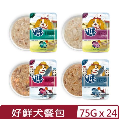 【24入組】ViF咪芙-好鮮餐包系列- 75g 熟齡犬濃湯餐包