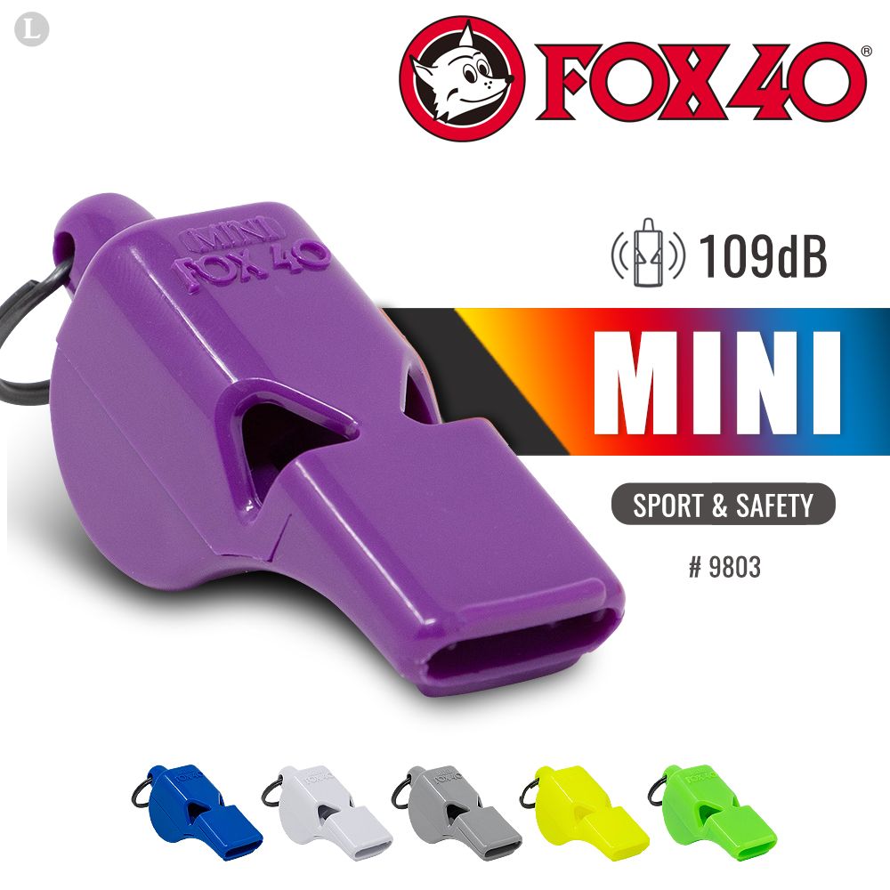 FOX  40 MINI 9803 彩色系列哨(附繫繩) 單色單顆售