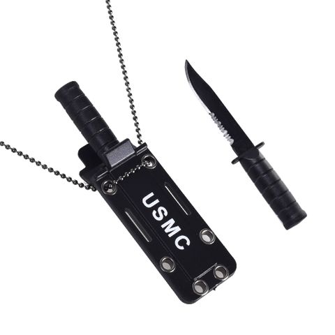 【歐美熱銷】野外求生必備 玄蝶項鍊隨身刀 /戶外求生刀/多功能露營刀/野外求生