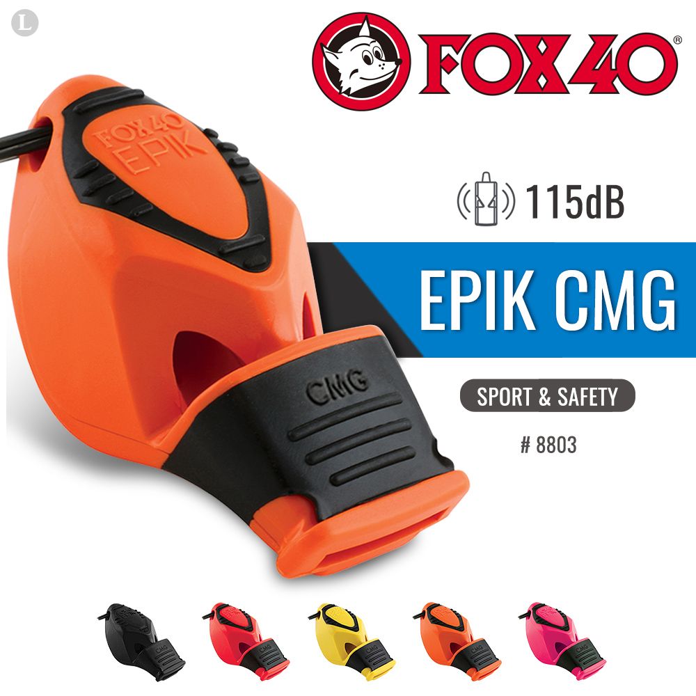 FOX 【福利品】 40 EPIK CMG 8803 彩色系列哨(附繫繩)單色單顆售