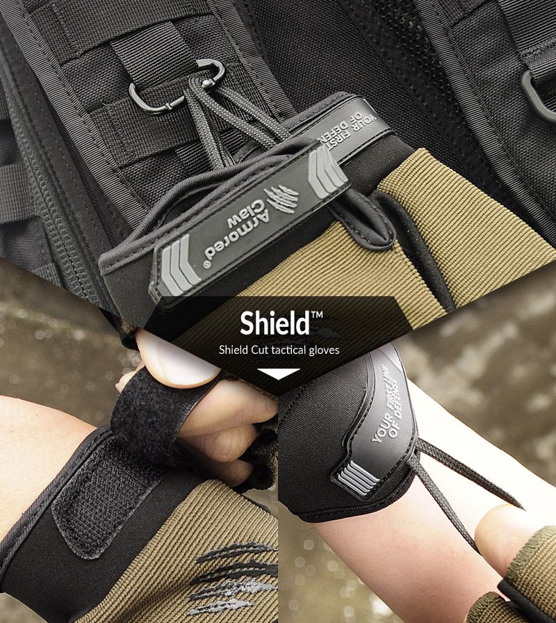 FIRSTOF DEFENArmoredⓇClawShield Cut tactical glovesShieldYOUR