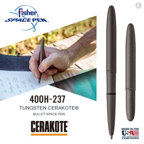 Fisher Space Pen TUNGSTEN CERAKOTE 鎢鋼色子彈型太空筆 400H-237