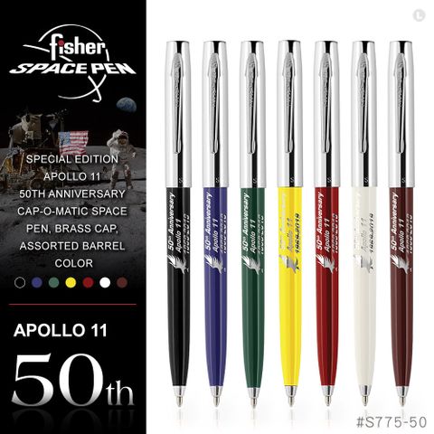 Fisher Space Pen Apollo 11 阿波羅11號50週年紀念太空筆／銀蓋(S775-50)