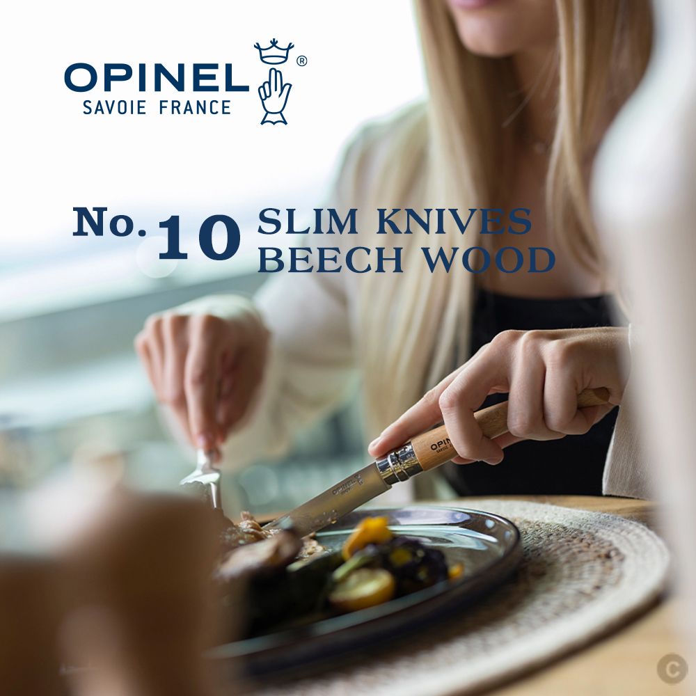 OPINEL  No.10 Slim Line Beech 法國刀細長系列/櫸木刀柄(#OPI_002559)
