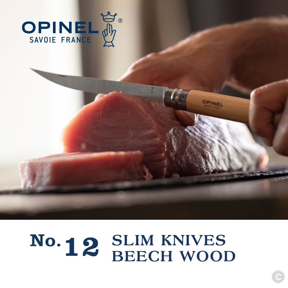 OPINEL  No.12 Slim Line Beech 法國刀細長系列/櫸木刀柄(#OPI_002560)
