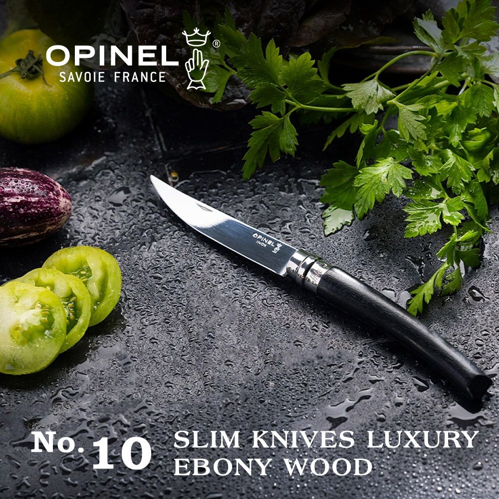 OPINEL  No.10 Slim Line Luxury Ebony 法國刀細長系列/烏木刀柄 (#OPI_002566)