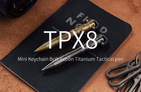 Mecarmy TPX8 Titanium Bolt Action Tactical Keychain Pen