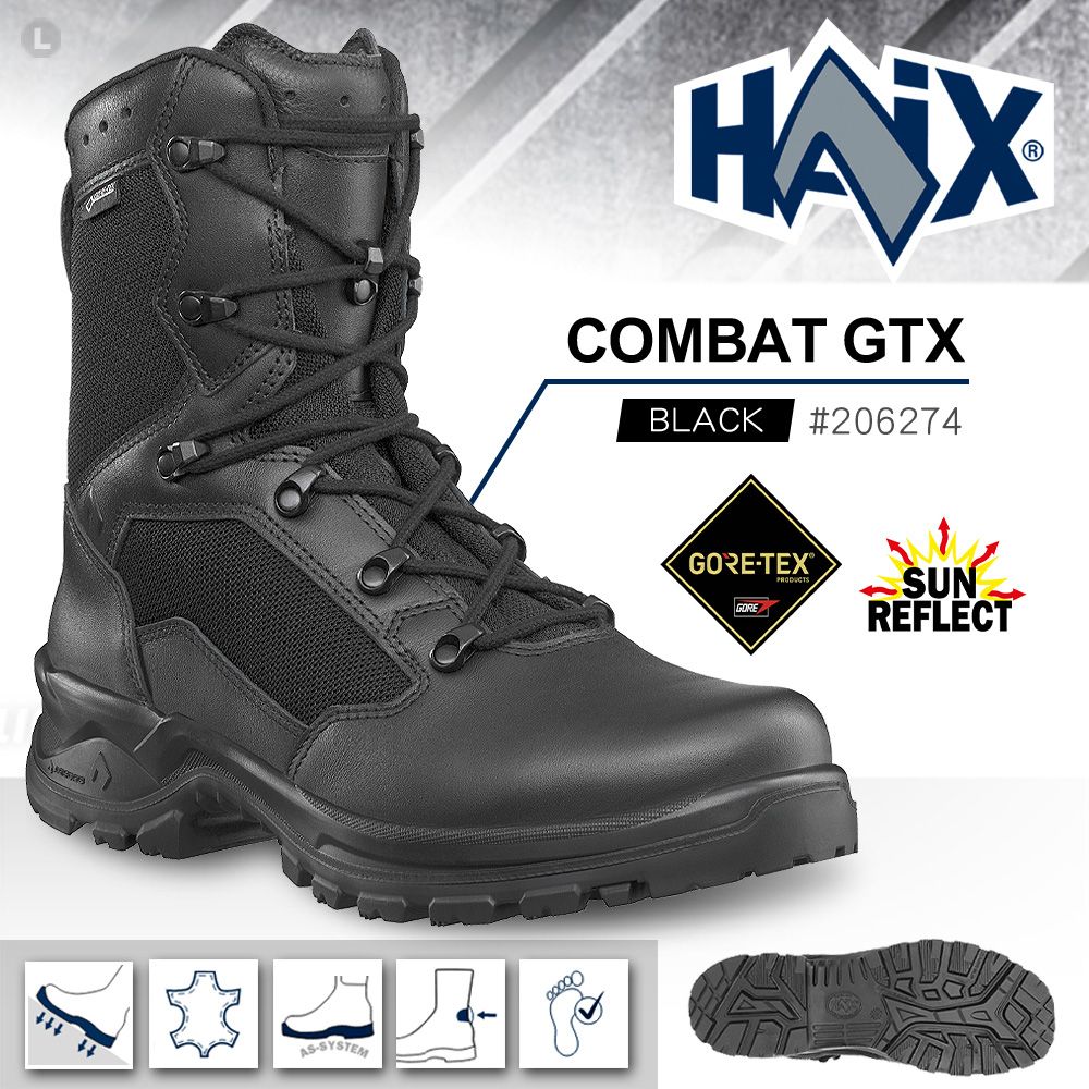 HAIX  COMBAT GTX BLACK 高筒鞋(黑色) (#206274)