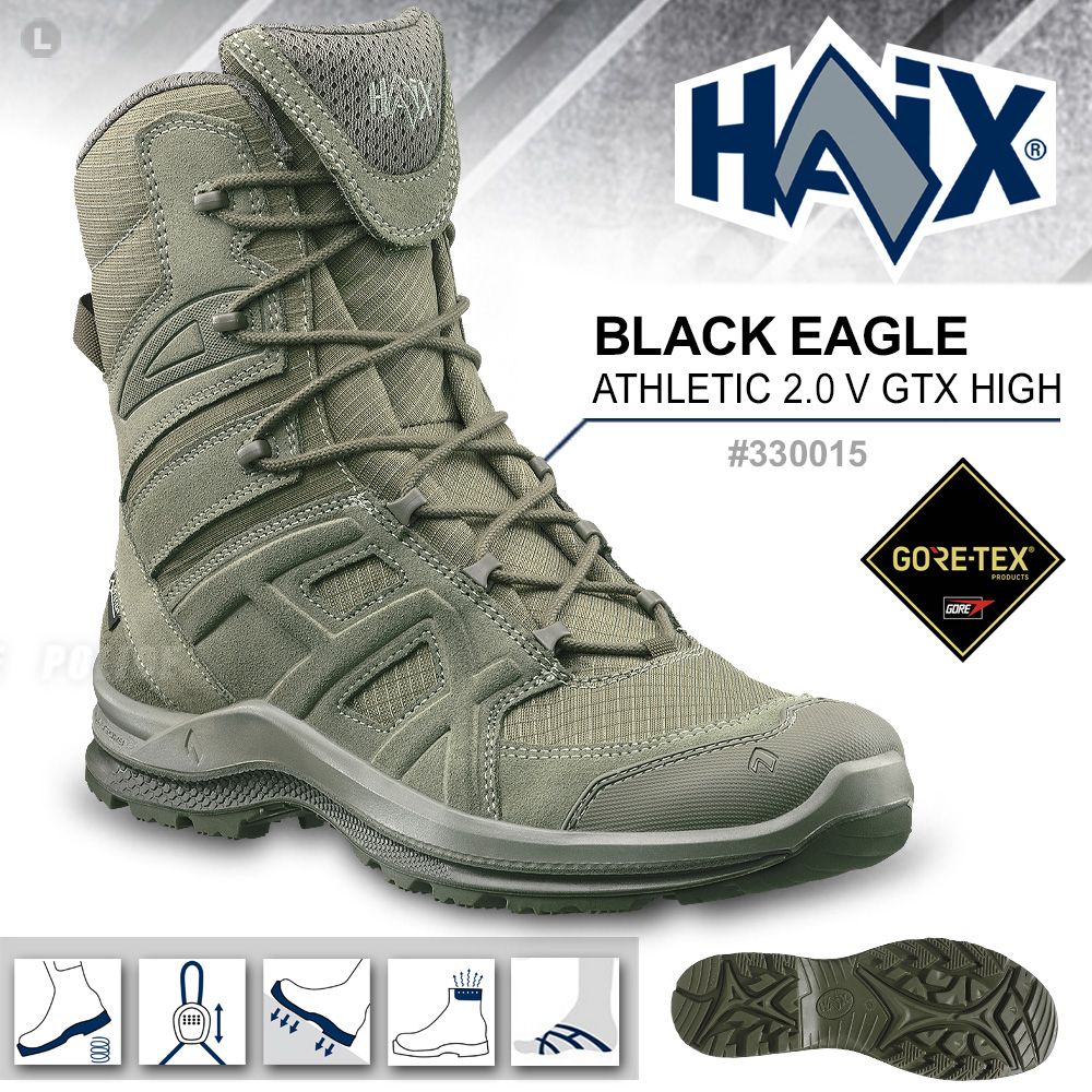 HAIX  BLACK EAGLE Athletic 2.0V GTX HIGH 黑鷹運動高筒鞋(草綠色) (#330015)